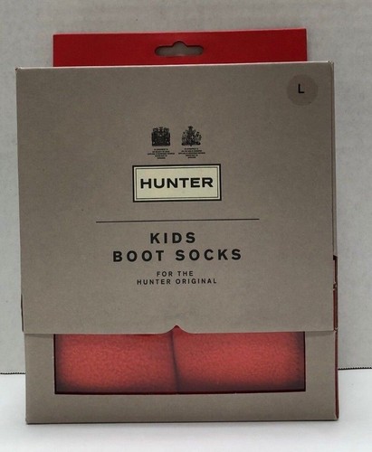 Hunter 146210 Kids Short Orange Boot Socks Sz L - Picture 2 of 2