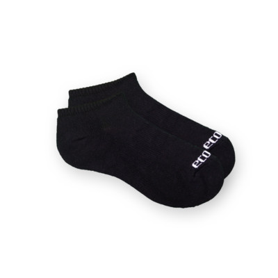 3 Pair Bamboo ECOSOX No-Show Medium Black 1009-7