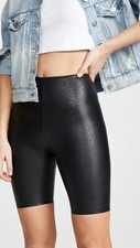 Image of NEW Commando Perfect Control Faux Leather Bike Shorts - Black - XS