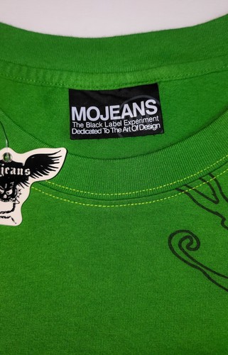 NWT Vintage 2XL MOJEANS Maurice Malone Black Label Experiment 90s Green T-Shirt - Picture 4 of 16