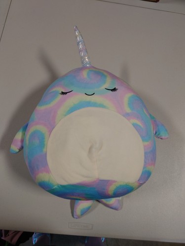 NEW Squishmallows Narwhal Ter 14" Swirly Tie Dye Super Soft FREE Fast SHIPPING!