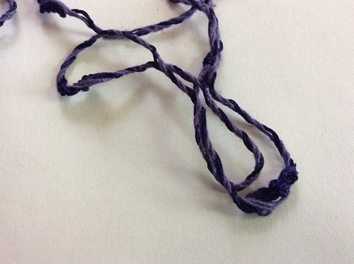 Jaipur #12 Purple Twist & Slub Yarn -Cotton Viscose 50gr 77yds Naturgarne Marker - Picture 3 of 6