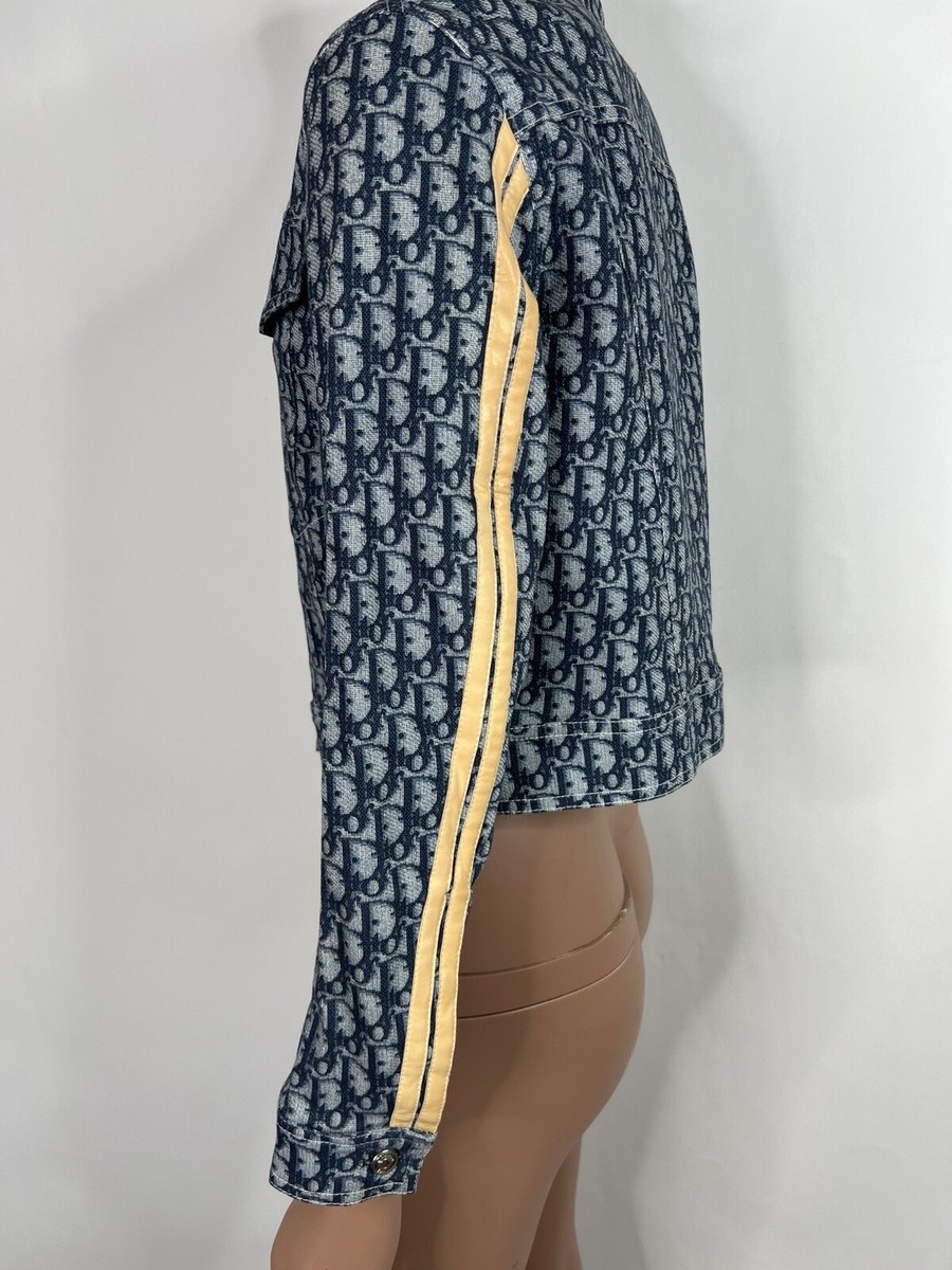 Vtg CHRISTIAN DIOR BY JOHN GALLIANO BLUE MONOGRAM JACKET