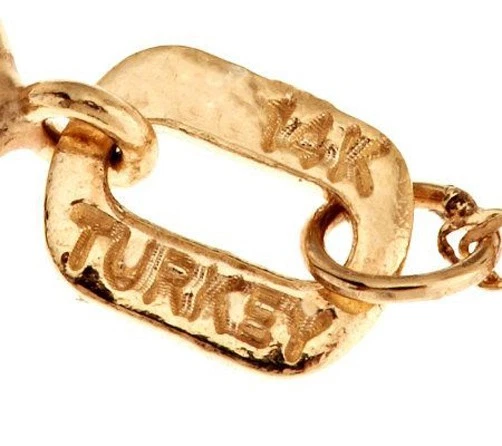 QVC All Shiny Sparkle Heart Slide Pendant Singapore Chain Real 14K Yellow Gold - Image 3 of 4