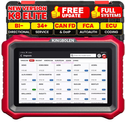 2026 KINGBOLEN K8 Elite WIFI OBD2 Scanner ECU Coding Full System Diagnostic Tool