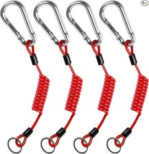 4Pcs Trailer Breakaway Cable, Brake Cable, Stainless Steel 4 Foot 4 Pcs