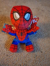 TY Spiderman Marvel Red & Blue Plush 6”  NWT New Beanie Babies