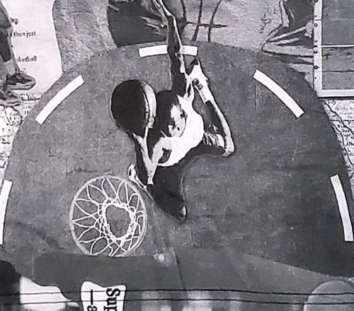 NIKE AIR JORDAN BROOKLYN COLLAGE T-Shirt Boy's Black Size XL (14-16) NWT - Picture 5 of 7