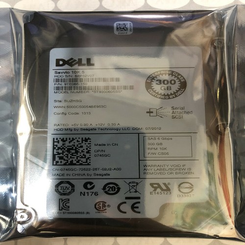 DELL 0745GC ST9300605SS 300GB 10K 6G SFF SAS 2.5" HARD DRIVE