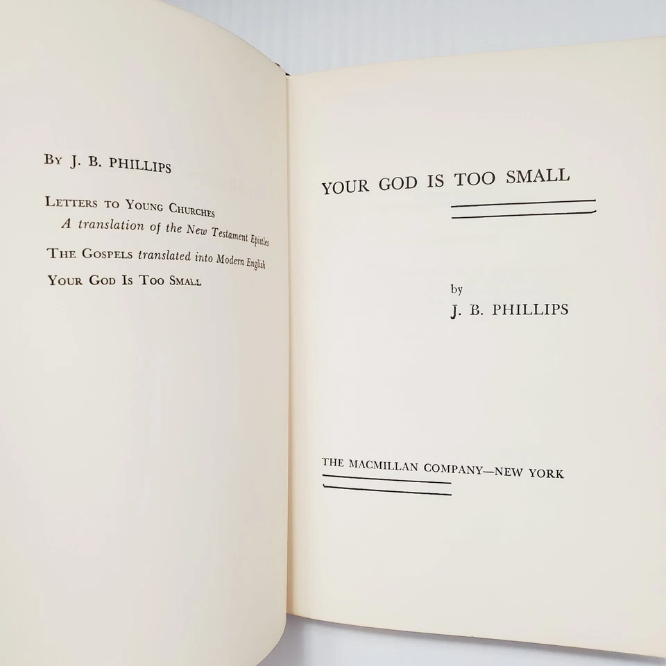 Your God is Too Small by Phillips, John B. Hardcover Book Vintage Religion Foto 4 de 4