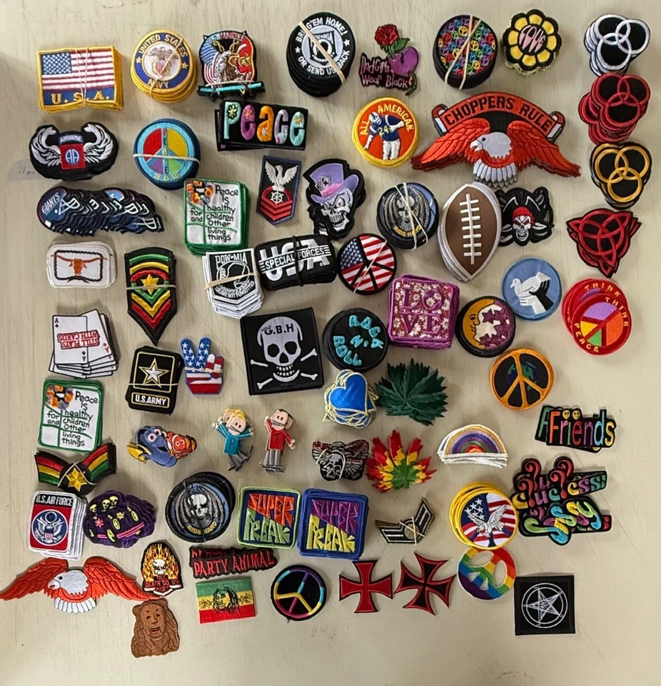 456 PCs  High quality Sew / Iron on Patches Vintage Patches Embroidered - Image 4 of 4