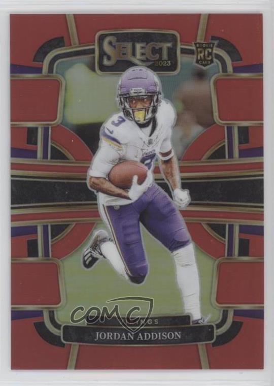 2023 Panini Select Concourse Red Prizm /99 Jordan Addison #66 Rookie RC