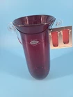 Blenko Millennium II Ruby Red Glass Vase Applied Handles Signed Numbered Tag