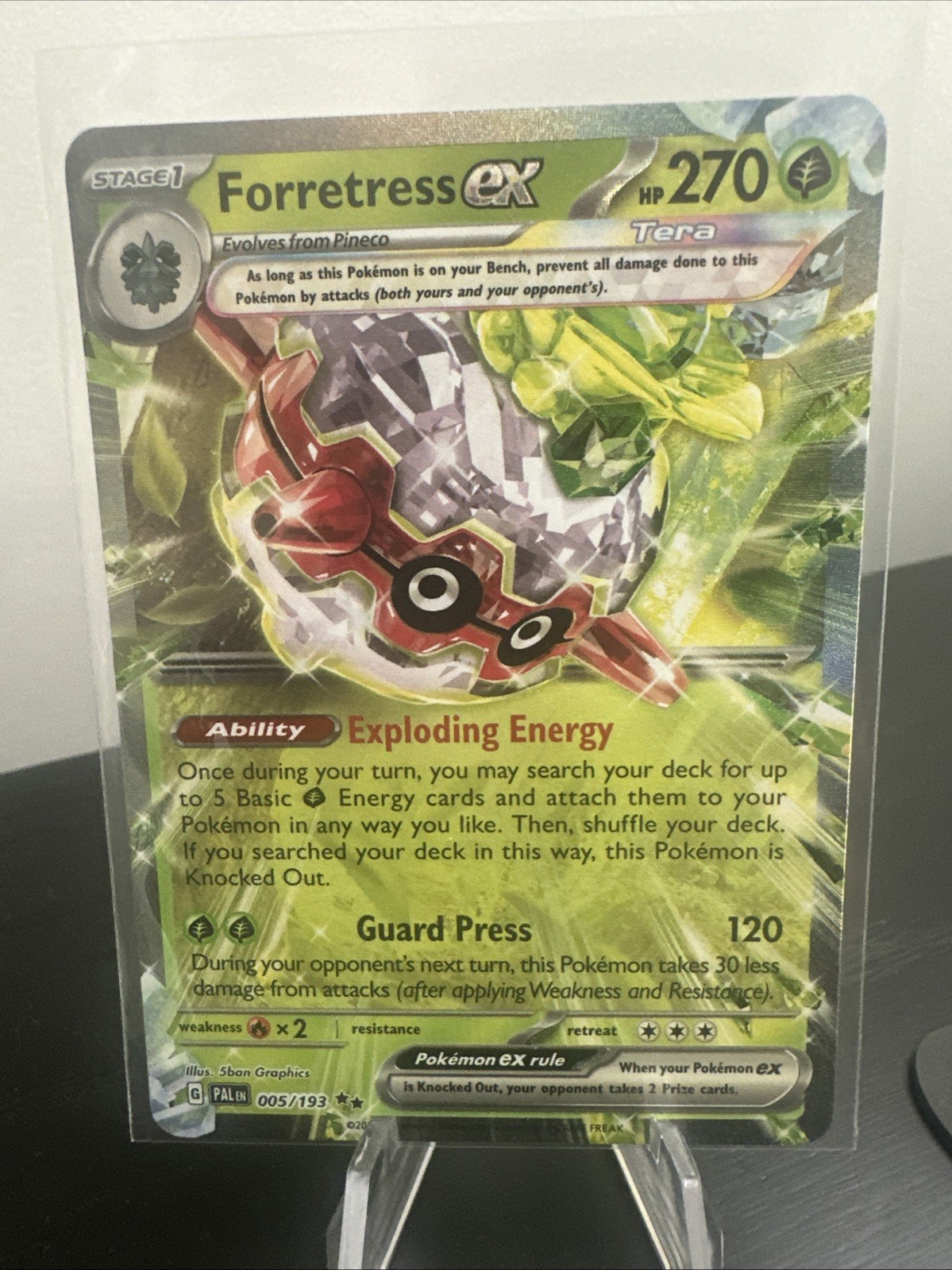 Pokemon TCG Forretress ex 5/193 Paldea Evolved NM