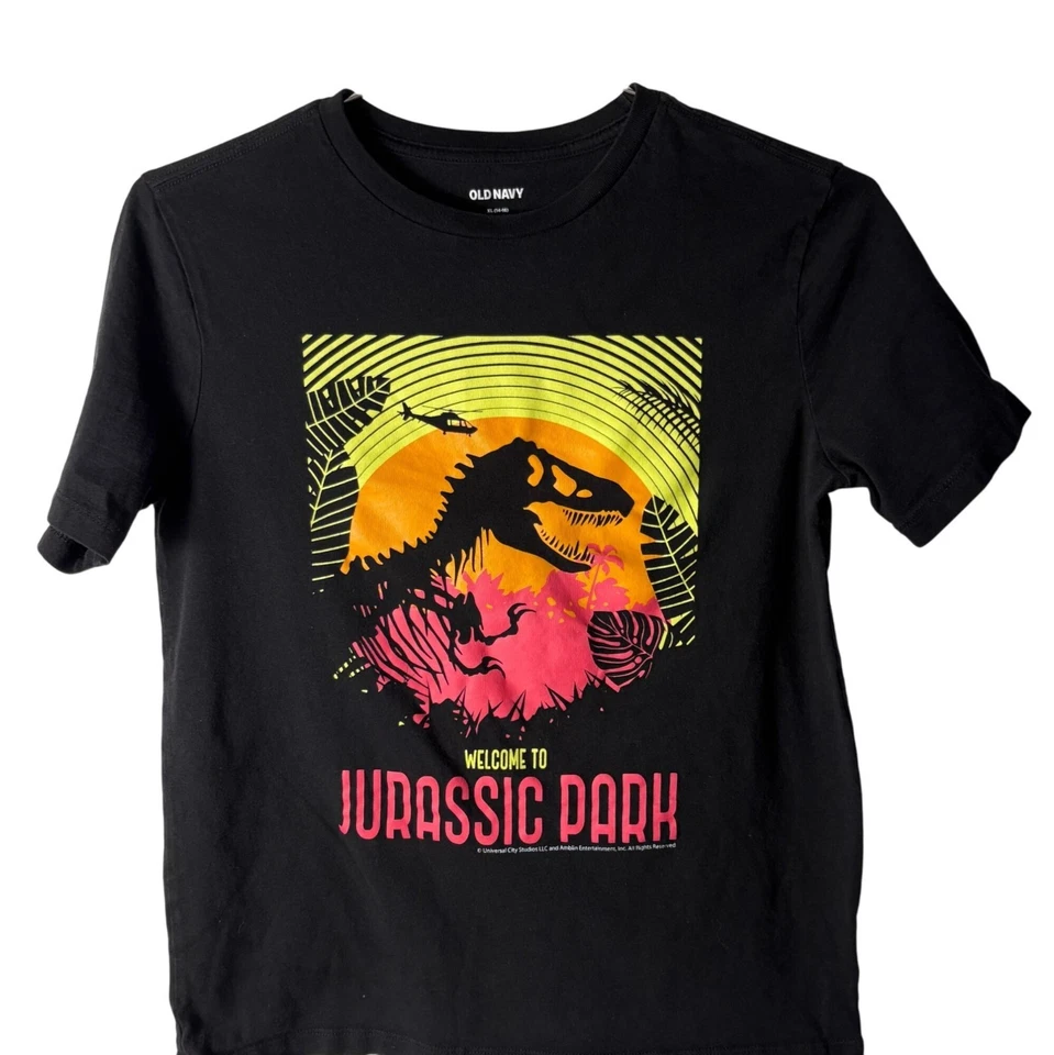 Lote de 3 camisetas gráficas Old Navy para niños XL 14-16 Jurassic Park Gamer Robot Foto 2 de 4