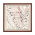 Old Map of Sutter County, CA 1935 - Vintage California Art