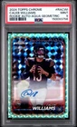 2024 Topps Chrome Caleb Williams AQUA GEOMETRIC Rookie RC Auto 80/199 PSA 9