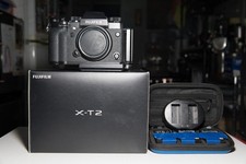  mint condition Fuji X-T2 w/ accessories, boxes, papers - Black - Made in Japan
