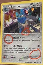 3 HD GALAXY SWIRL 🌀 Lucario 63/124 Fates Collide Promo Cosmos Holo BLEED ERROR on eBay