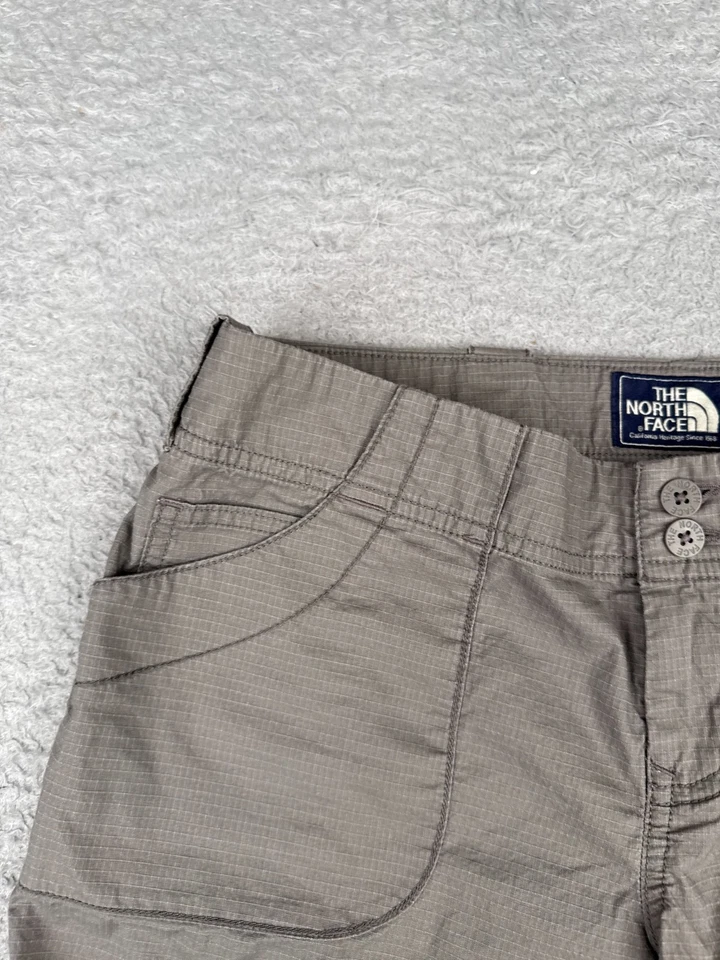 The North Face Shorts Women 6 Gray Rip-Stop Cotton Blend Cargo Hiking Camp 31x5 - Image 4 of 4