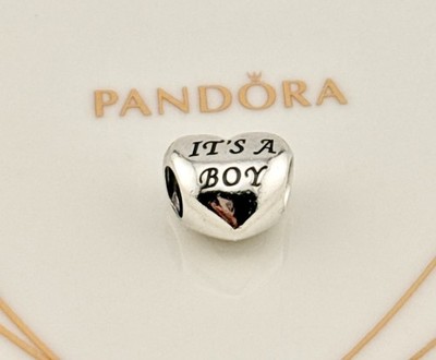 Neu 100 % Original Authentisch Pandora ''Its a Boy'' Baby Herz Charm 791281CZB