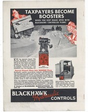 1939 Blackhawk Hydraulic Controls Ad Used For Plow Control On Snow Plow Trucks