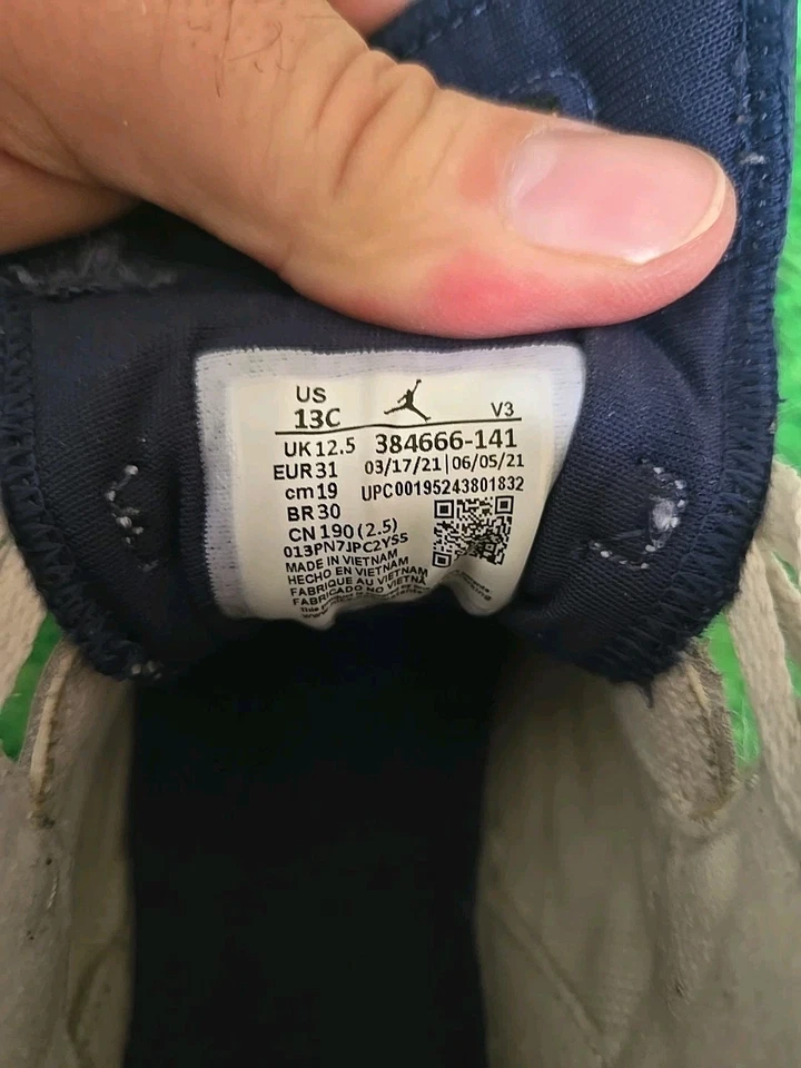 Niños Nike Air Jordan 6 Retro Talla 13C PS 'Midnight Navy' 384666-141***OFERTA*** Foto 4 de 4