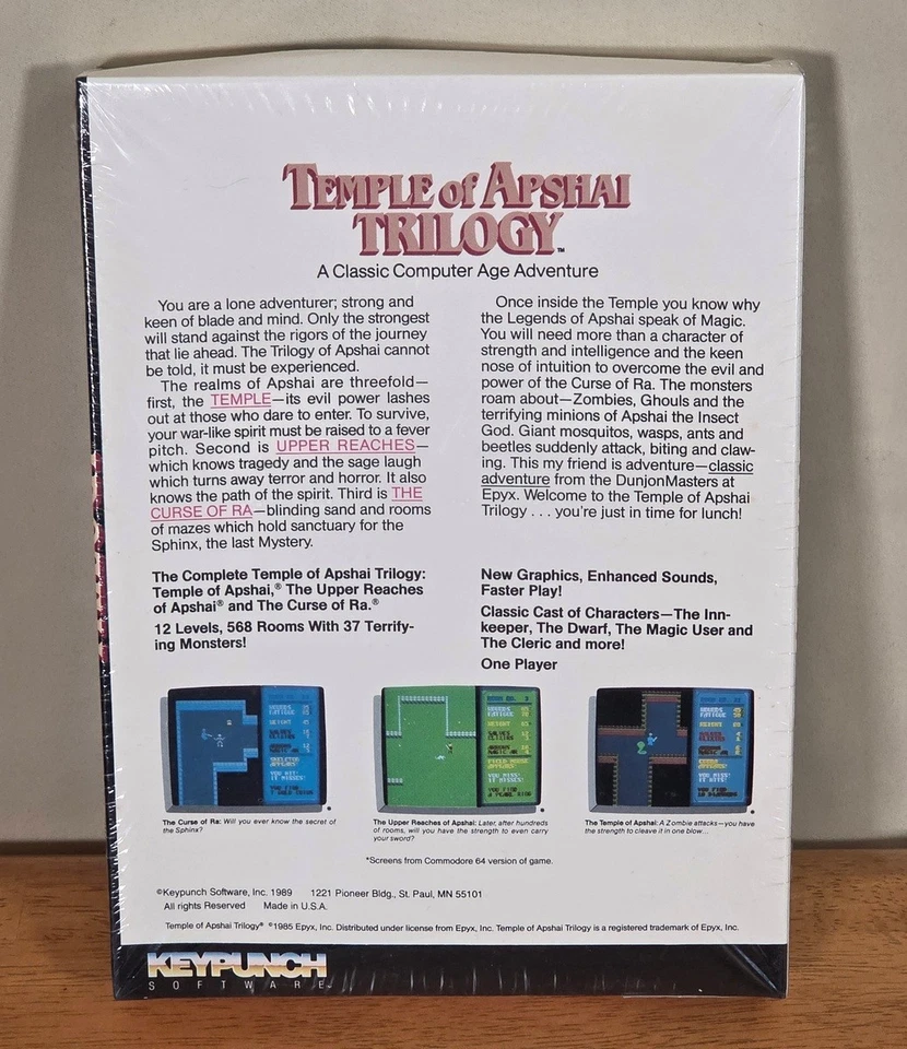 New Sealed Temple of Apshai Trilogy 3.5" IBM PC Big Box Game Complete CIB 1989 - Image 4 of 4