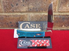 2026 Case XX 25580 Axe Handle Caribbean Blue Bone Sawcut Stainless Pocket Knife