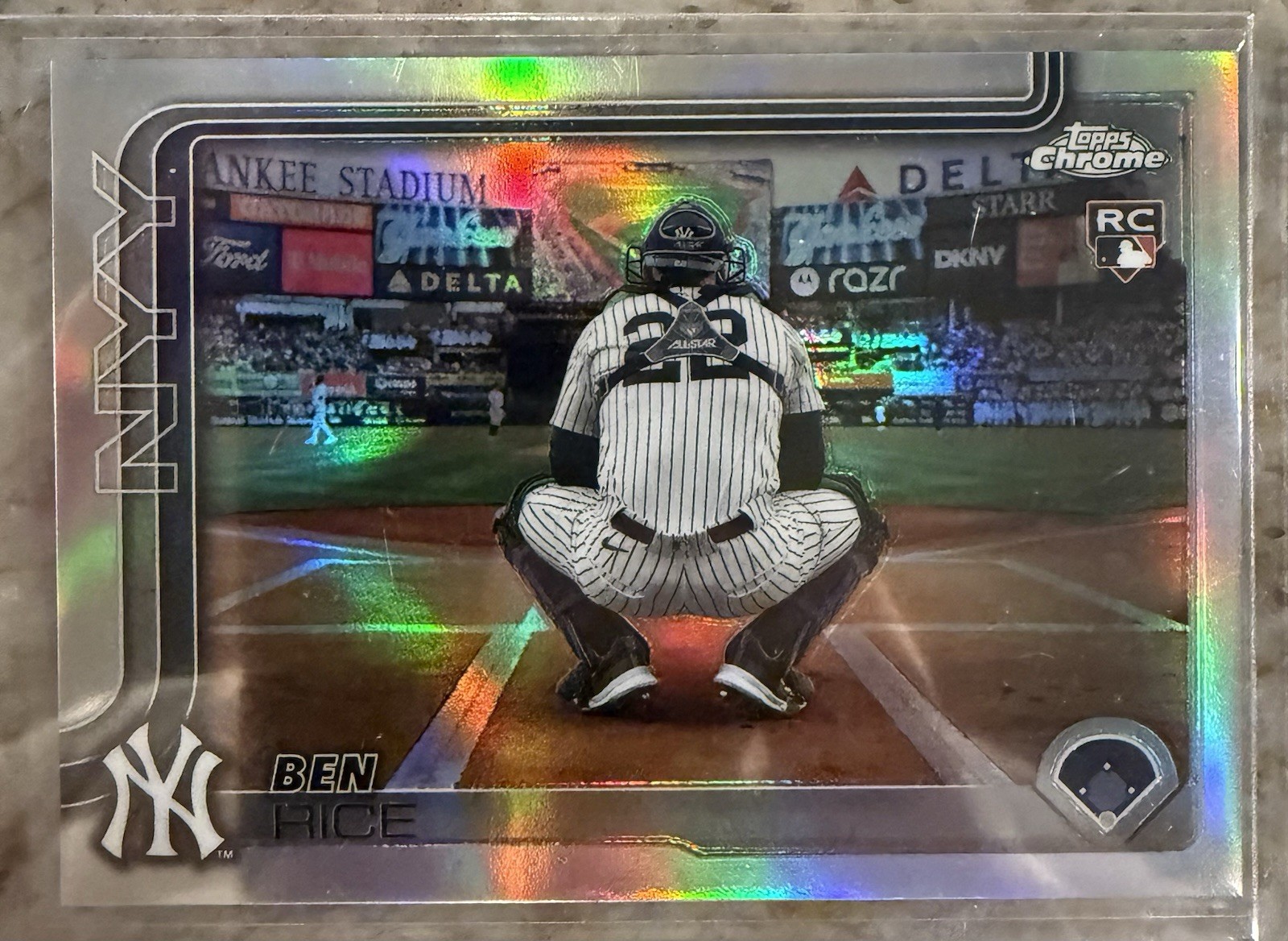 2025 Topps Chrome Update Ben Rice Rookie Image Variation New York Yankees USC138