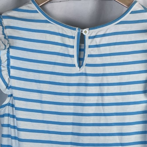 Mini Boden Tulle Blue Stripe Mermaid Appliqué Dress 11/12 EUC - Picture 7 of 10