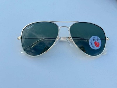 Ray-Ban RB3025 Aviator Classic Green Polarized Gold Frame