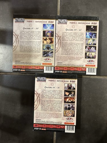 DVD Fullmetal Alchemist Brotherhood 1-2-3 Edition Gold (15 X PAL Région 2)- P6 - Picture 2 of 2