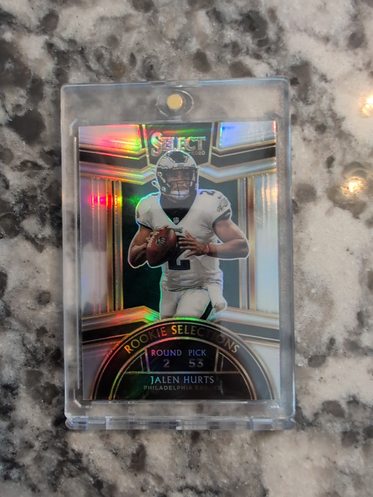 2020 Jalen Hurts Select Rookie Selections PRIZM silver HOLO RC #Rs 19 Insert