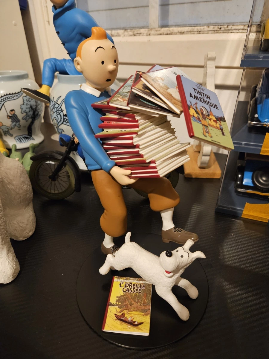 Figurine Tintin Assis - Leblon-Delienne 1991 - Résine Numérotée 2878, 30 Cm