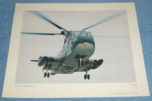 1974 US Air Force Photo Print Sikorsky HH-3E Jolly Green Giant Helicopter