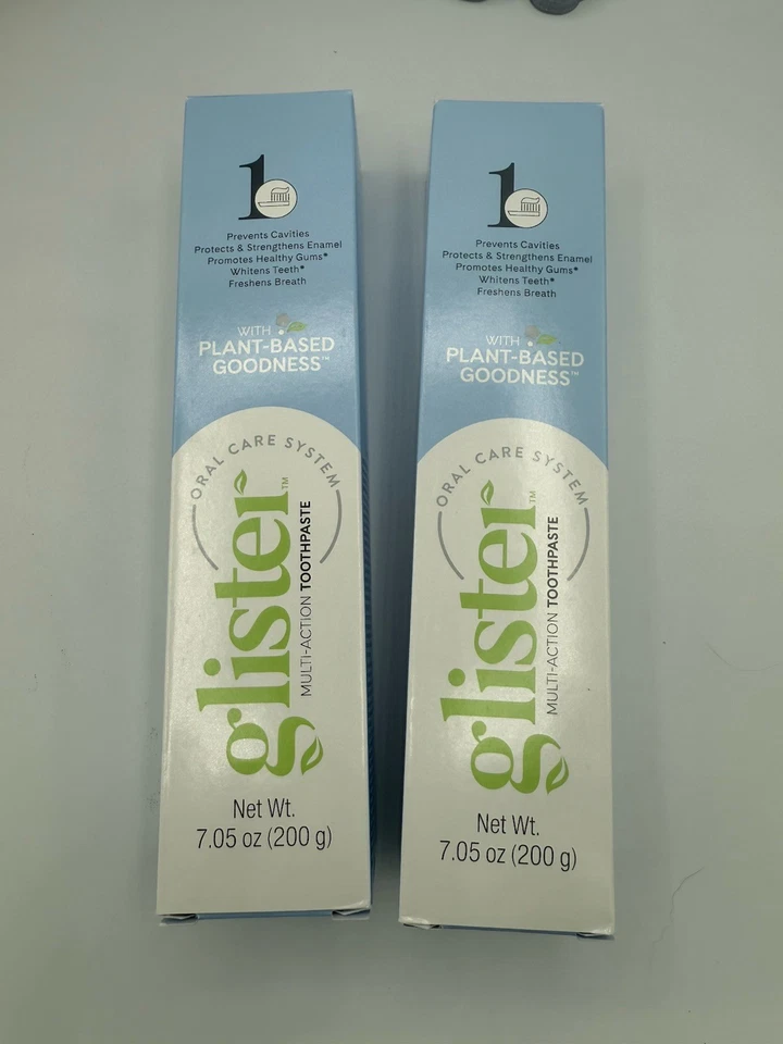 Paquete de 2 pasta de dientes con flúor multiacción Glister Amway 7,05 oz 200 g en caja Foto 2 de 4