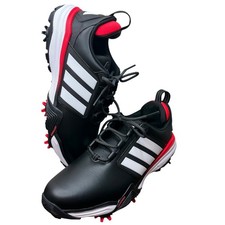Adidas Adipower Mens Golf Shoes Black White Red Spiked JQ6808 Size 10