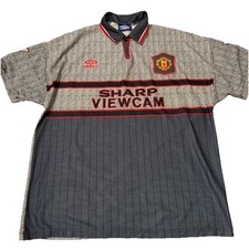 Vintage Manchester United Cantona 7 Umbro Away Jersey 1992 1994 XL Sharp Viewcam