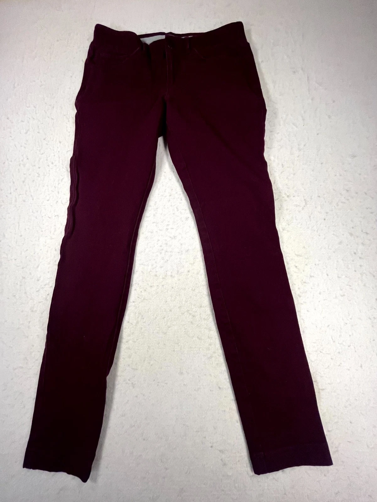 Under Armour Pants Womens 4 Burgundy Logo Casual Fitted Fit Mid Rise Skinny Leg