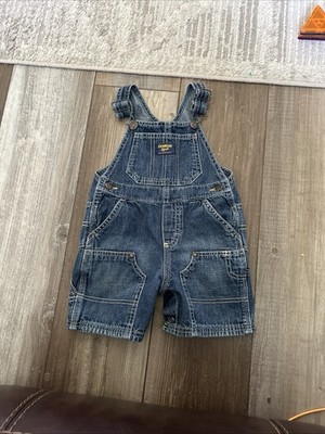 Vintage Oshkosh B'gosh Baby Denim Jean Vestbak Overalls 24 Months