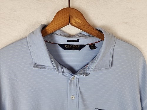 POLO Golf RALPH LAUREN SHIRT Gr. XXL 2XL Himmelblau Grün STREIFEN WEICH Stretch Lisle - Bild 4 von 14