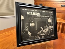 BIG 10x13 FRAMED HARRY NILSSON "THAT'S THE WAY IT IS" 1976 LP ALBUM CD PROMO AD