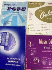 Accordion Sheet Music Waltz Lot of 4pc Easy Solos Pop Popular Music of 1950s