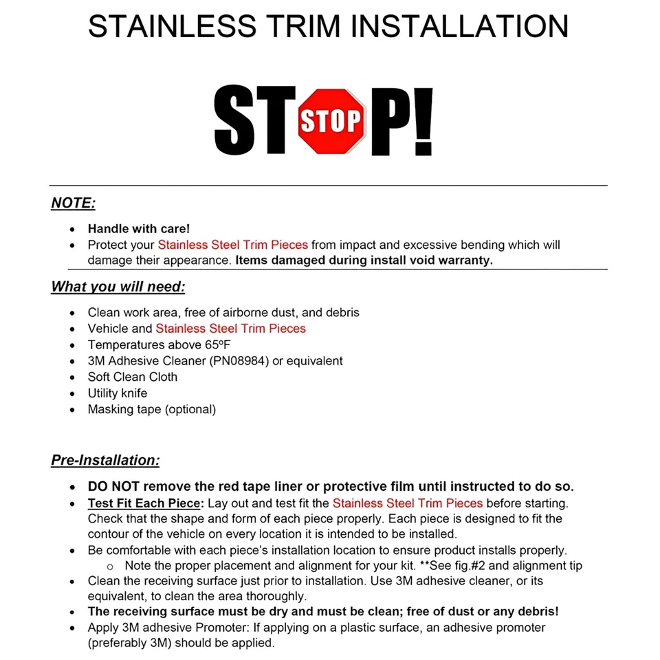 QAA 4-pc Stainless Steel Wheel Well Accent Trim Fits Chevrolet Malibu 2016-2024 - Image 4 of 4