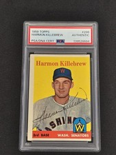 Topps 1958 Harmon Killebrew #288 IP Auto PSA DNA Certified Authentic
