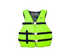 Speedo Adult Basic Swimming Life Vest Jacket Neon Buckle Closure 90 Pounds