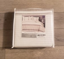 Lush Decor 3 Piece Duvet Covet Set King Size Farmhouse Stripe Gray 104 In x 90in