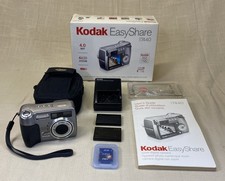 Kodak Digital Camera Easy Share DX7440 Batteries Charger SD Card Case - Working