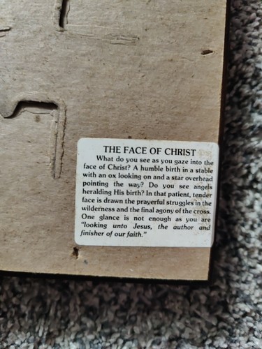 Vintage "The Face of Christ" Jesus Wall Framed Plaque - Picture 5 of 6